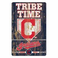 Cleveland Indians Slogan Wood Sign