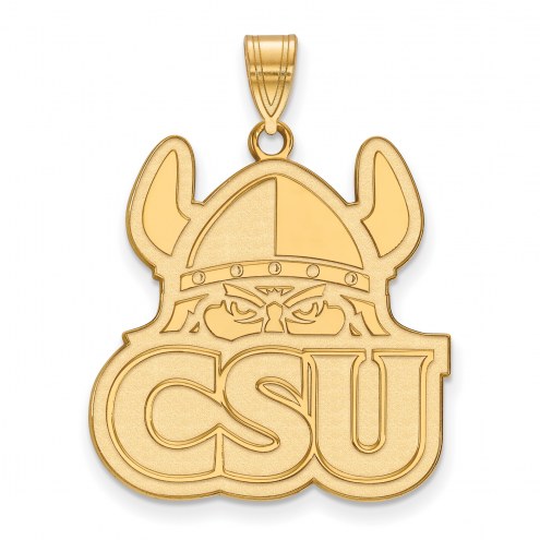 Cleveland State Vikings Sterling Silver Gold Plated Extra Large Pendant
