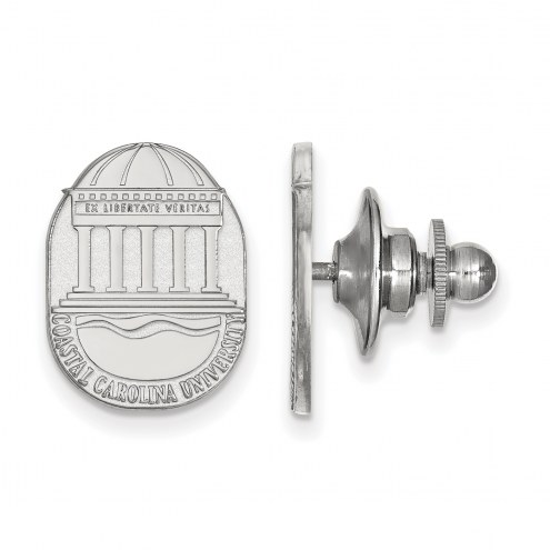 Coastal Carolina Chanticleers Sterling Silver Crest Lapel Pin
