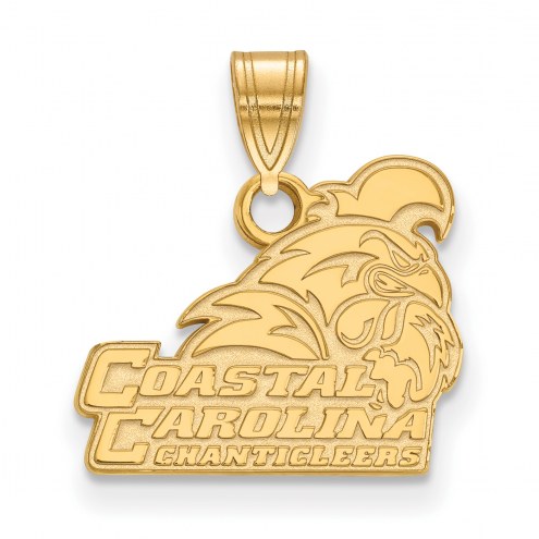 Coastal Carolina Chanticleers Sterling Silver Gold Plated Small Pendant