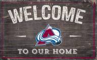 Colorado Avalanche 11" x 19" Welcome to Our Home Sign