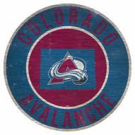 Colorado Avalanche 12" Circle with State Sign