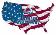 Colorado Avalanche 15" USA Flag Cutout Sign