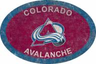 Colorado Avalanche 46" Team Color Oval Sign