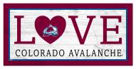 Colorado Avalanche 6" x 12" Love Sign