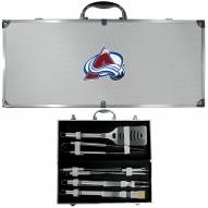 Colorado Avalanche 8 Piece Stainless Steel BBQ Set w/Metal Case