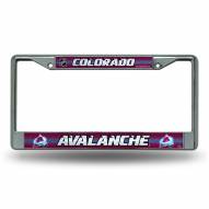 Colorado Avalanche Chrome Glitter License Plate Frame
