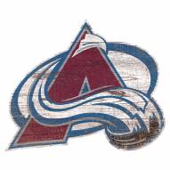 Colorado Avalanche Distressed Logo Cutout Sign