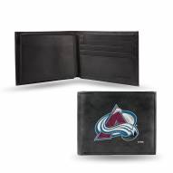 Colorado Avalanche Embroidered Leather Billfold Wallet