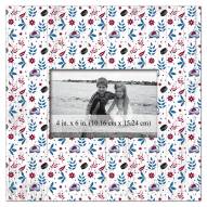Colorado Avalanche Floral Pattern 10" x 10" Picture Frame