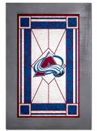 Colorado Avalanche Stained Glass with Frame