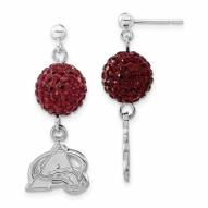 Colorado Avalanche Sterling Silver Crystal Ovation Earrings