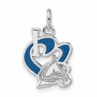 Colorado Avalanche Sterling Silver Enameled Charm