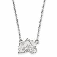 Colorado Avalanche Sterling Silver Small Pendant Necklace