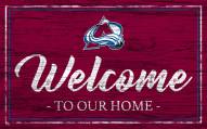 Colorado Avalanche Team Color Welcome Sign
