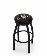 Colorado Buffaloes Black Swivel Bar Stool with Accent Ring