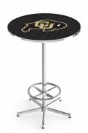 Colorado Buffaloes Chrome Bar Table with Foot Ring