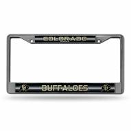 Colorado Buffaloes Chrome Glitter License Plate Frame