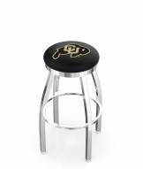 Colorado Buffaloes Chrome Swivel Bar Stool with Accent Ring