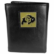Colorado Buffaloes Deluxe Leather Tri-fold Wallet in Gift Box