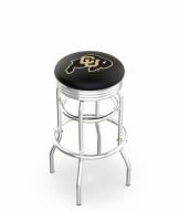 Colorado Buffaloes Double Ring Swivel Barstool with Ribbed Accent Ring