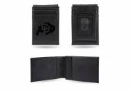 Colorado Buffaloes Laser Engraved Black Front Pocket Wallet