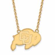 Colorado Buffaloes Sterling Silver Gold Plated Large Pendant Necklace