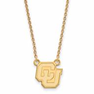 Colorado Buffaloes Sterling Silver Gold Plated Small Pendant Necklace