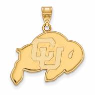 Colorado Buffaloes NCAA Sterling Silver Gold Plated Large Pendant