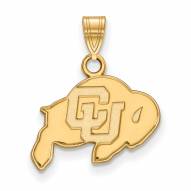 Colorado Buffaloes NCAA Sterling Silver Gold Plated Small Pendant