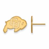 Colorado Buffaloes NCAA Sterling Silver Gold Plated Small Post Earrings