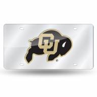 Colorado Buffaloes Silver Laser Cut License Plate