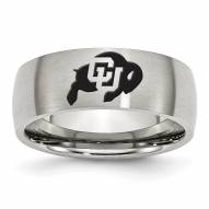 Colorado Buffaloes Stainless Steel Laser Etch Ring