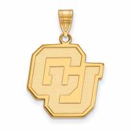 Colorado Buffaloes Sterling Silver Gold Plated Large Pendant