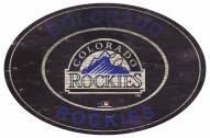 Colorado Rockies 46" Heritage Logo Oval Sign