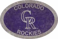 Colorado Rockies 46" Team Color Oval Sign