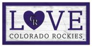 Colorado Rockies 6" x 12" Love Sign