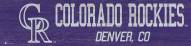 Colorado Rockies 6" x 24" Team Name Sign