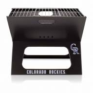 Colorado Rockies Black Portable Charcoal X-Grill