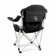 Colorado Rockies Black Reclining Camp Chair