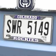 Colorado Rockies Chrome Metal License Plate Frame