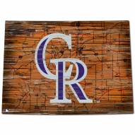 Colorado Rockies Distressed State with Logo Sign