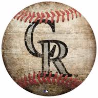 Colorado Rockies Baseball Shaped Sign