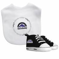 Colorado Rockies Infant Bib & Shoes Gift Set
