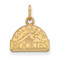 Colorado Rockies Sterling Silver Gold Plated Extra Small Pendant