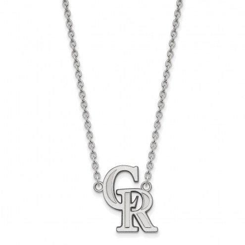 Colorado Rockies Sterling Silver Large Pendant Necklace