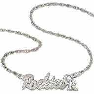 Colorado Rockies Sterling Silver Script Necklace