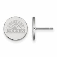 Colorado Rockies Sterling Silver Small Disc Earrings