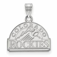 Colorado Rockies Sterling Silver Small Pendant