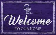 Colorado Rockies Team Color Welcome Sign